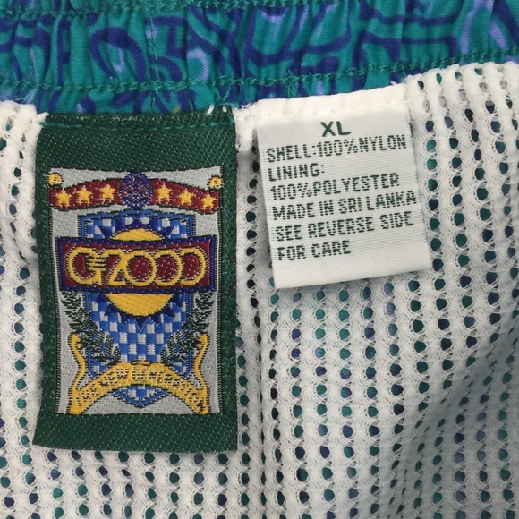 G2000 XL Blue Abstract Mid length Swim Trunks - Picture 5 of 5